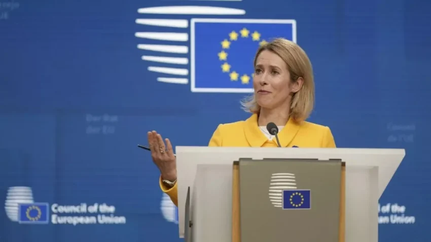 Кая Каллас виступає в Раді ЄС щодо санкцій проти РФ