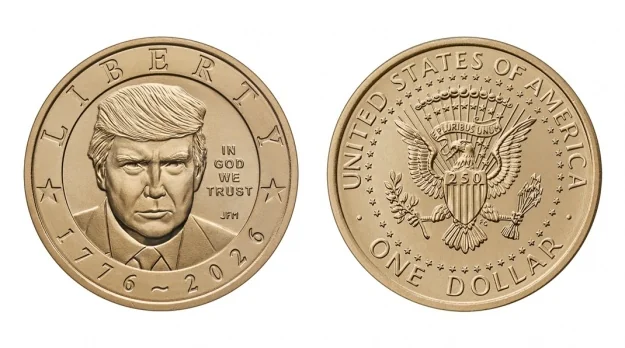 Колекційна золота монета США з портретом Дональда Трампа до 250-річчя